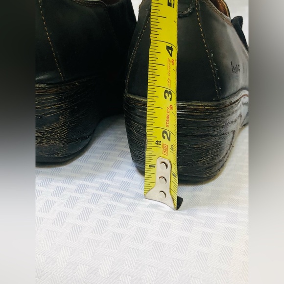 BOC Born Concept Black Leather Stefana Clog Appropriate 3” Heel - Picture 6 of 9